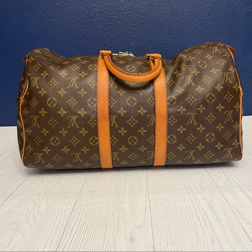 Authentic LV Louis Vuitton Monogram Keepall 45 Tote Travel Luggage Carryon Bag